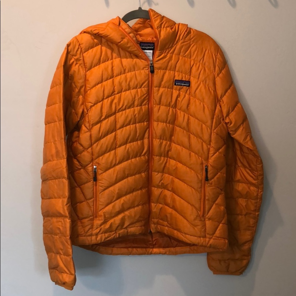 Orange Patagonia Puffer Jacket With Hood